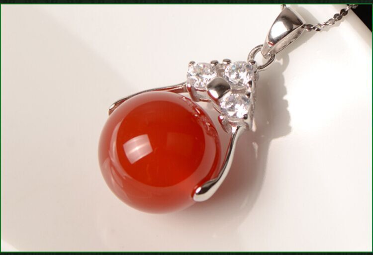 Combo Mặt dây chuyền đá Ruby tổng hợp, thiết kế phong cách Hàn Quốc, Kèm dây đeo, kèm hộp đựng Cẩm Tú