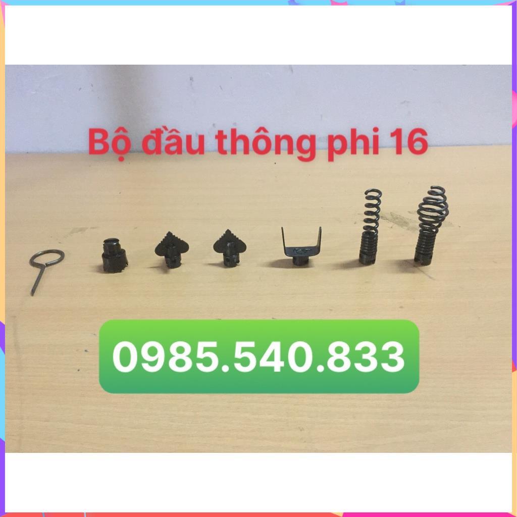 Bộ đầu thông dùng cho dây thông tắc lò xo phi 16