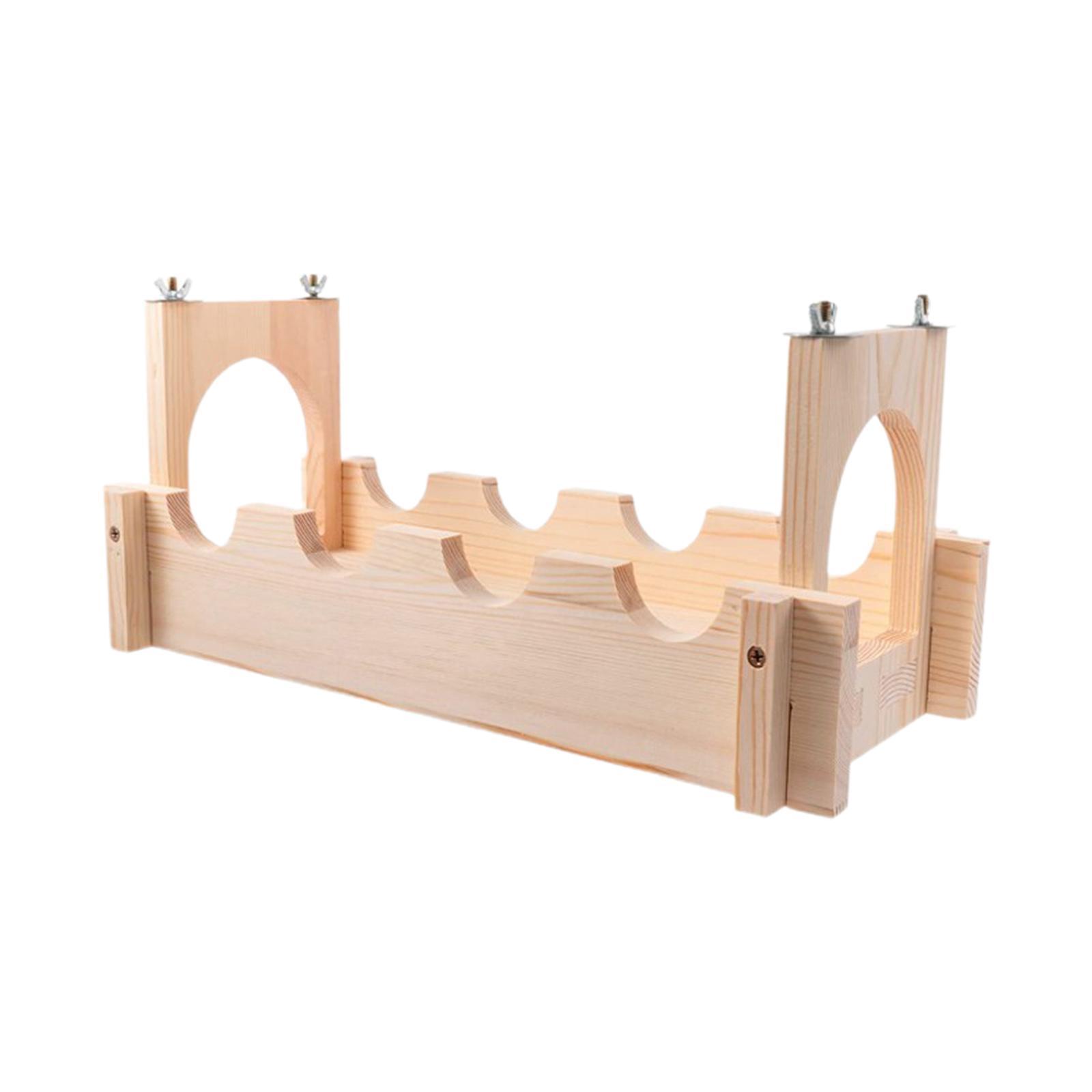 Animal Playing Platform Toy Pet Bridge Cage Accessories Easy to Clean Durable Hanging Wood for Squirrels Mice Exercise Climbing