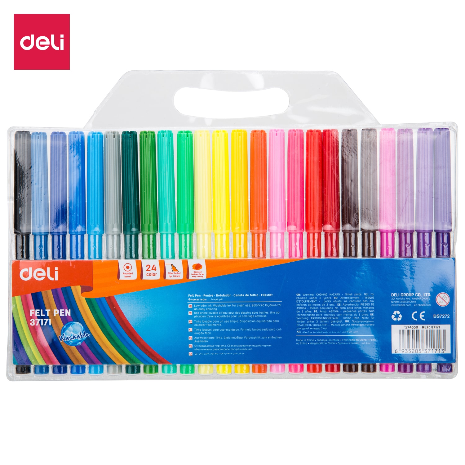 Bút màu nước học sinh Deli, 1.0mm, 12 màu - 18 màu - 24 màu/hộp E37171
