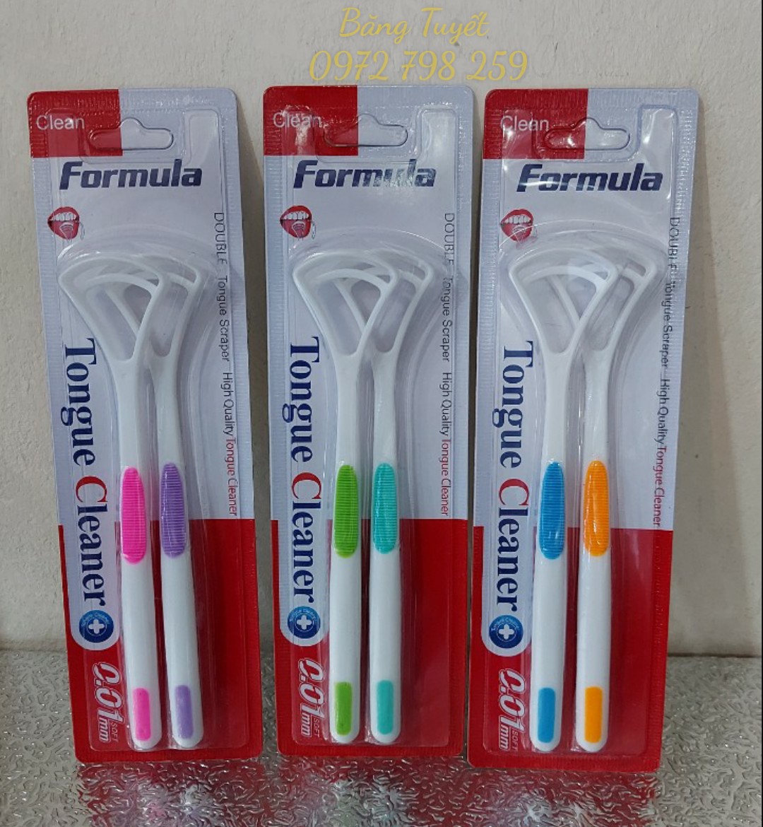 Dụng cụ cạo lưỡi Formula nhựa cao cấp làm sạch lưỡi , giảm thiểu mảng bám tác nhân gây hôi miệng , lạo lưỡi cao cấp