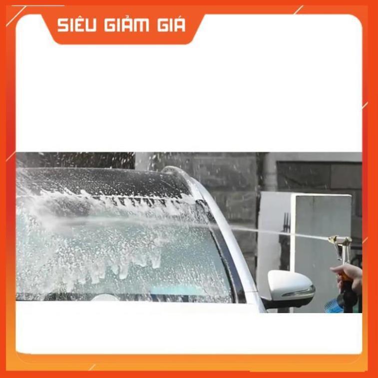 Bộ dây vòi xịt nước rửa xe,tưới cây .tăng áp 3 lần,loại 3m, 5m 206587 đầu đồng,cút đồng,nối đồng+tặng móc khoá