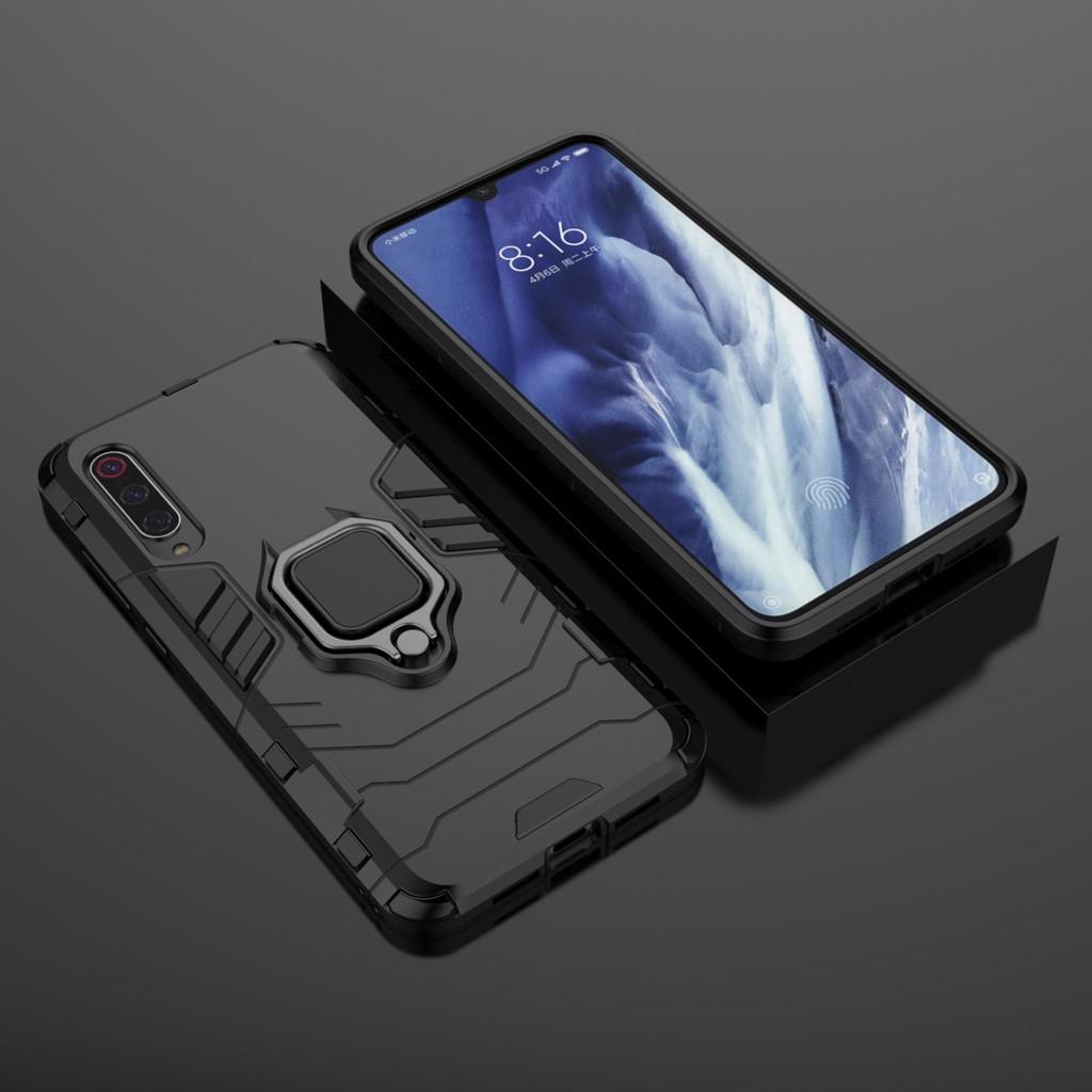 Ốp lưng cho Xiaomi Mi 9 Pro iron man chống sốc kèm nhẫn xoay chống xem video bảo vệ camera