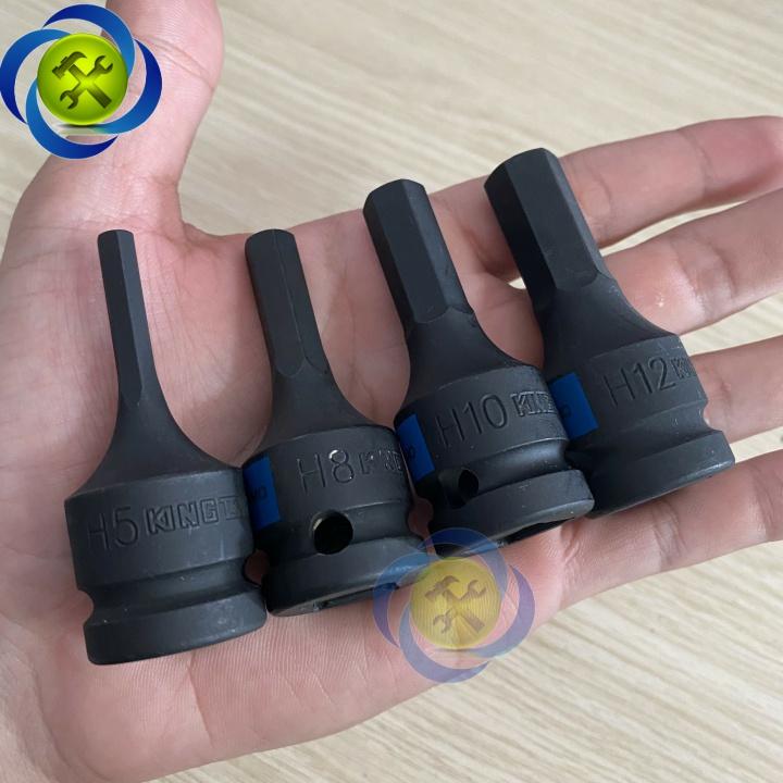 Tuýp lục giác đen KINGTONY loại 1/2 dài 60mm - 4055