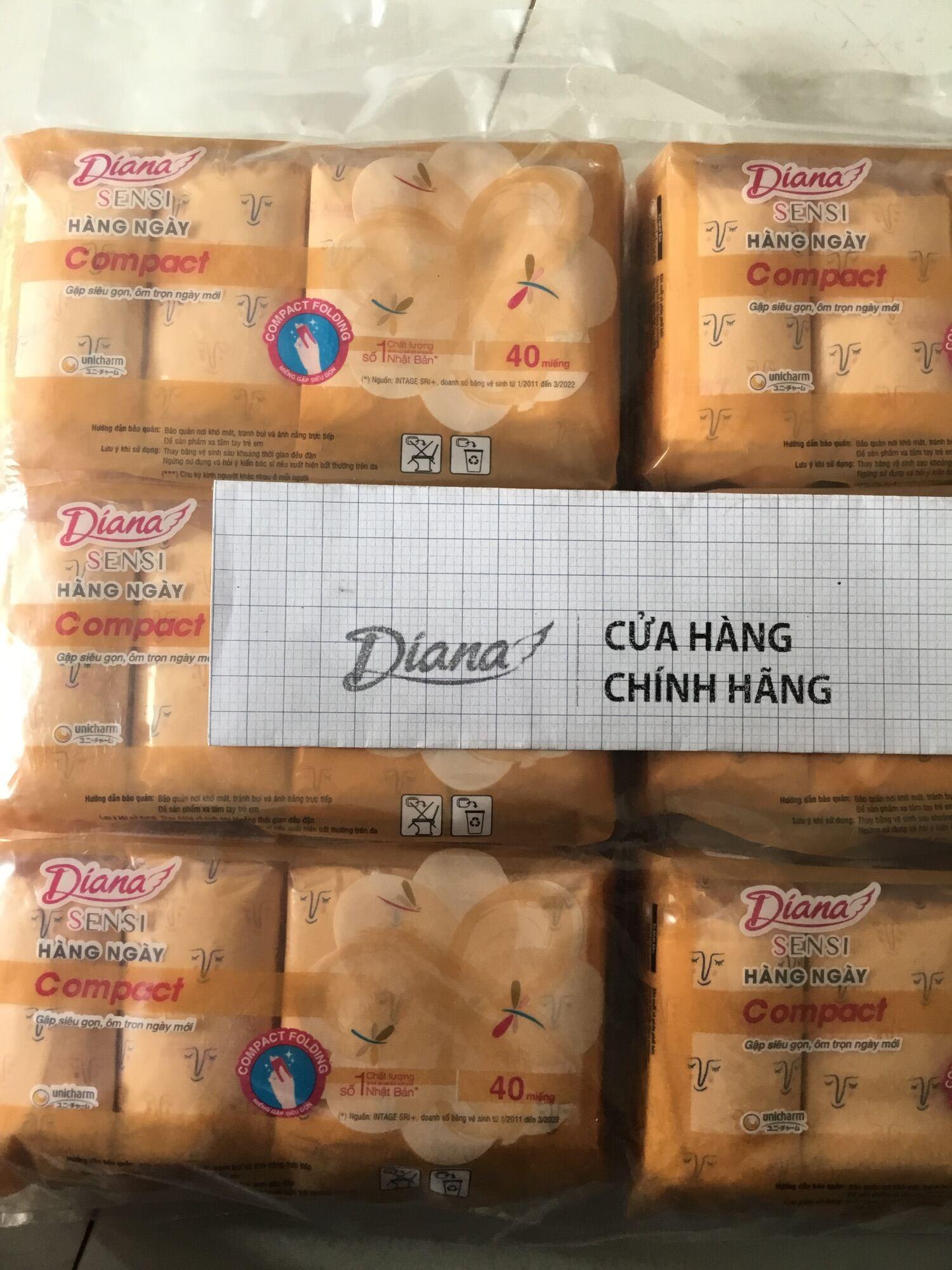 Combo 6 Gói Diana Sensi Hàng Ngày Compact 40 Miếng Không Cánh- HSD luôn mới