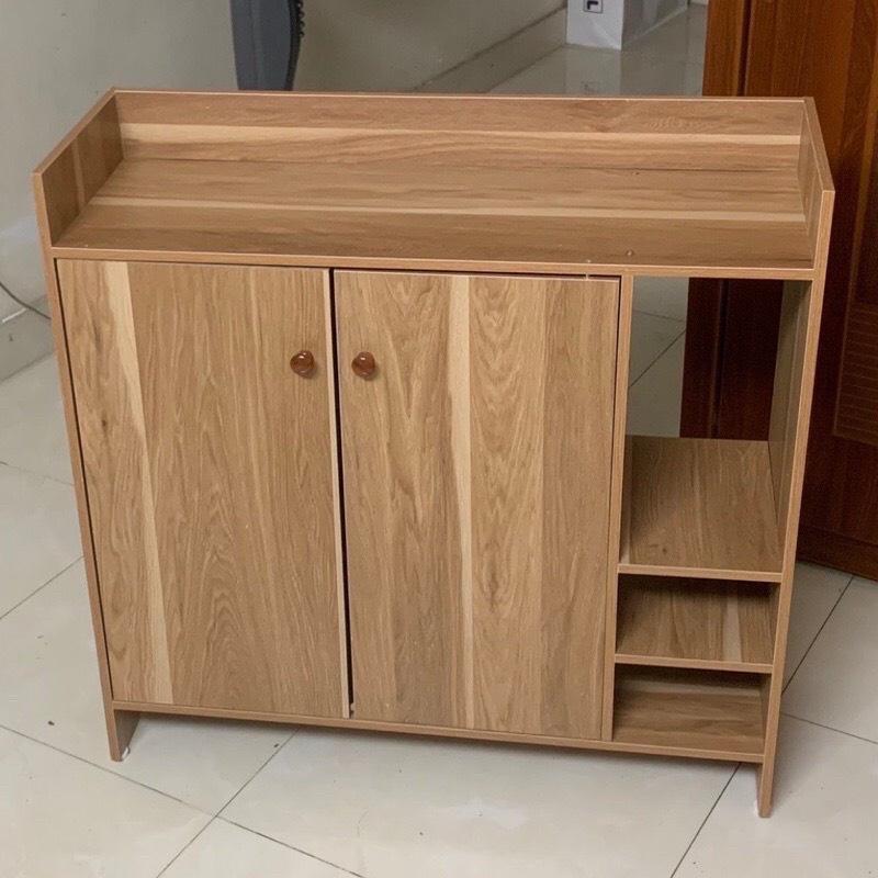 Tủ GỖ 2 GIAN để giày dép , để đồ MÀU NÂU