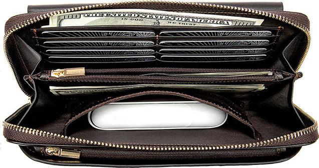 Ví cầm tay da bò BHM9043 Clutch da thật