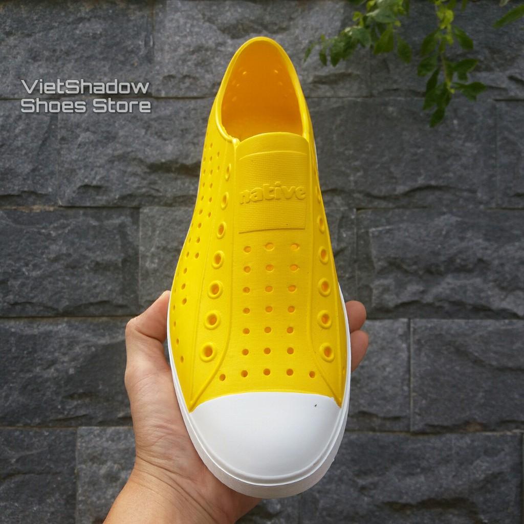 Giày nhựa đi mưa nam nữ - Chất liệu nhựa xốp siêu nhẹ - Màu vàng