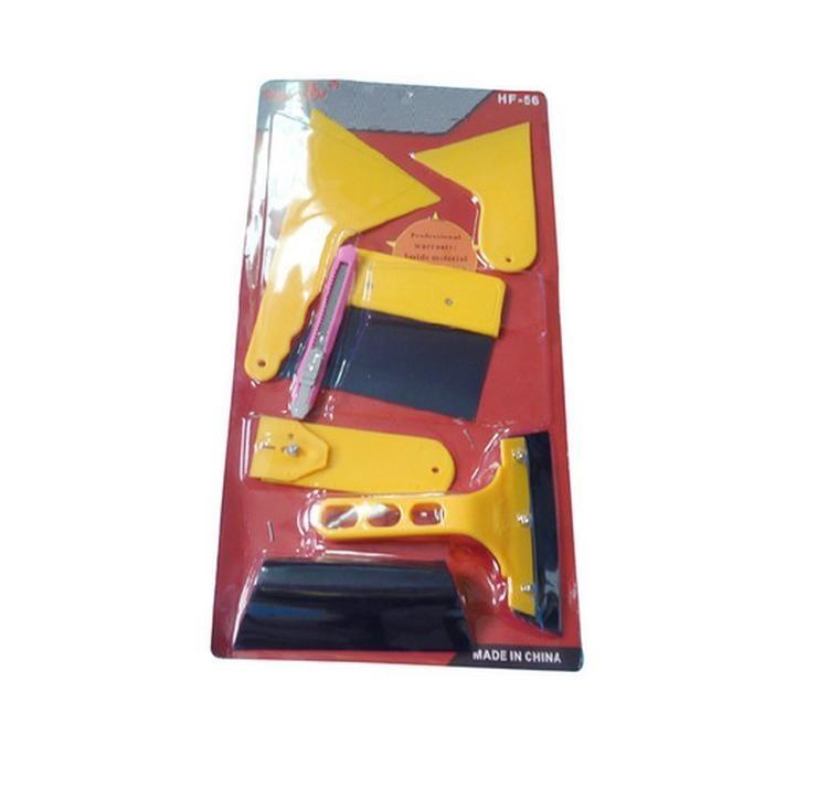 Bộ 7 món dụng cụ, tấm, miếng, dao nhựa hỗ trợ dán phim,decal trang trí xe ô tô