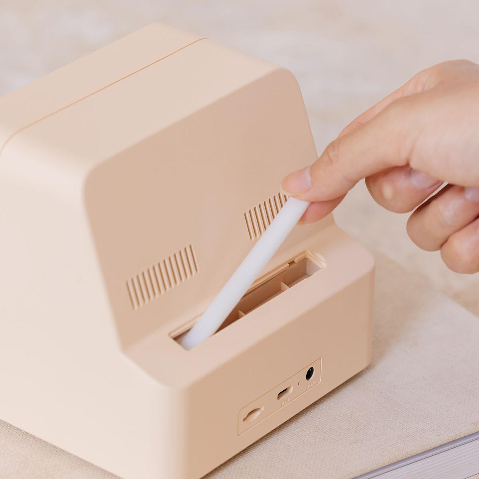 Bluetooth Wireless Speaker LED Night Light Smartphone White