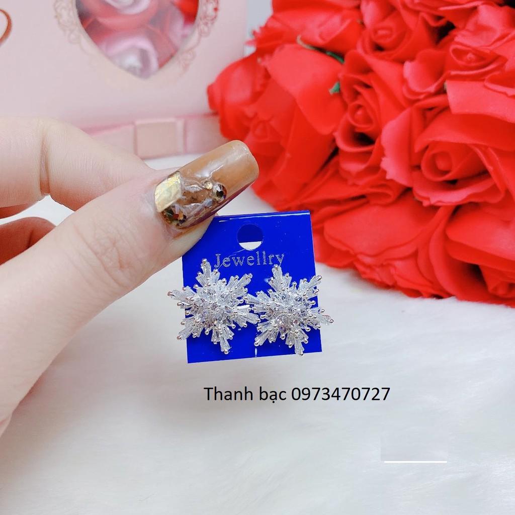 Bông tai đá sang chảnh bạc ta cho nữ mã 457