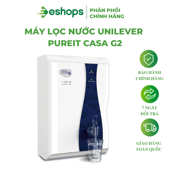 Máy Lọc Nước Unilever Pureit Casa Lọc Nguyên Khối Tích Hợp Công Nghệ RO + MF - Hàng chính hãng