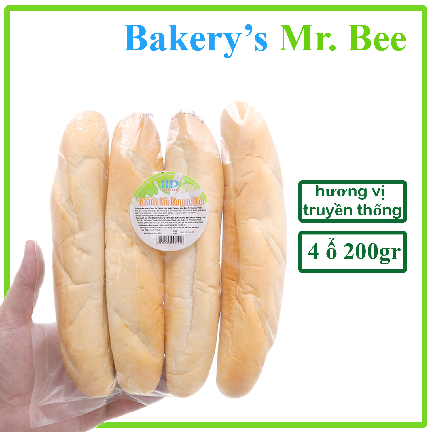 – Bánh Mì Tươi ăn liền đặc ruột – 4 ổ/ bịch