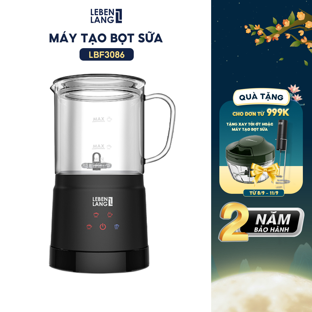 Máy đánh bọt cà phê, tạo bọt sữa LEBENLANG LBL3086, dung tích 400ml, 4 chế độ nóng lạnh , bảo hành 2 năm - hàng chính hãng