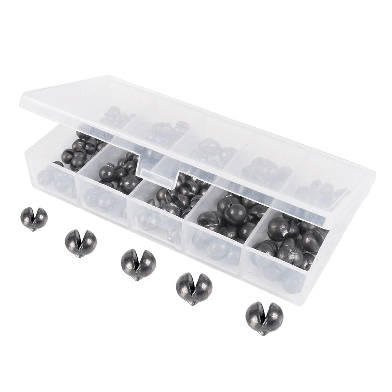 2x100/120Pcs Fishing Sinker Lead Split Shot Sinker Lead Weight Tackles 120pcs