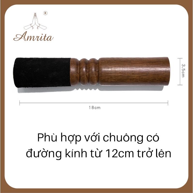 Dùi chuông xoay Nepal - Dùi gỗ bọc da cao cấp - singing bowl - Chùi gỗ đánh chuông xoay - mõ gỗ tụng kinh - Amrita