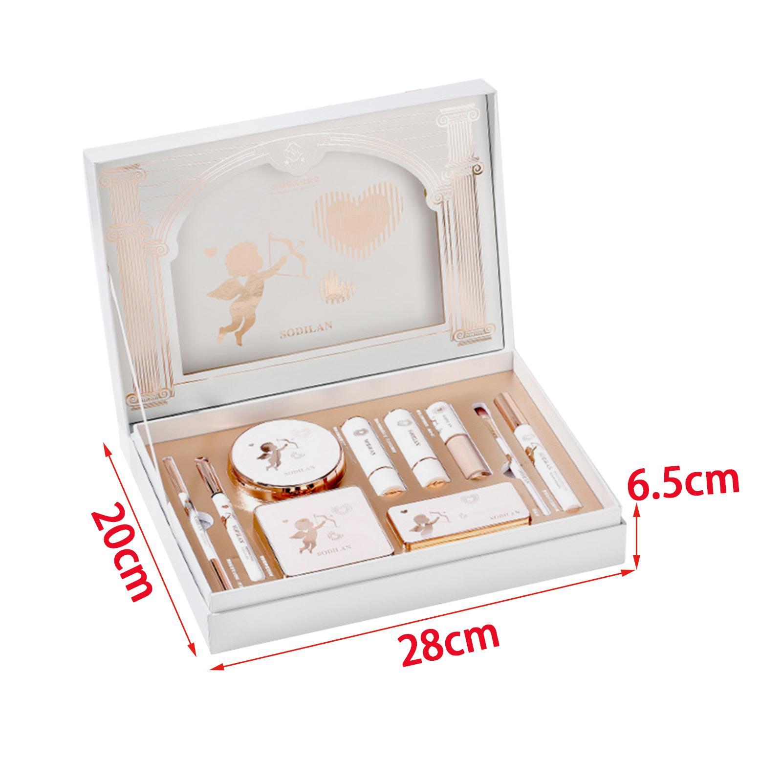 Makeup Set Include 3 Colors Eyeshadow 2x Lipstick Cushion BB Cream Concealer eyeliner for Beginners Women Girl