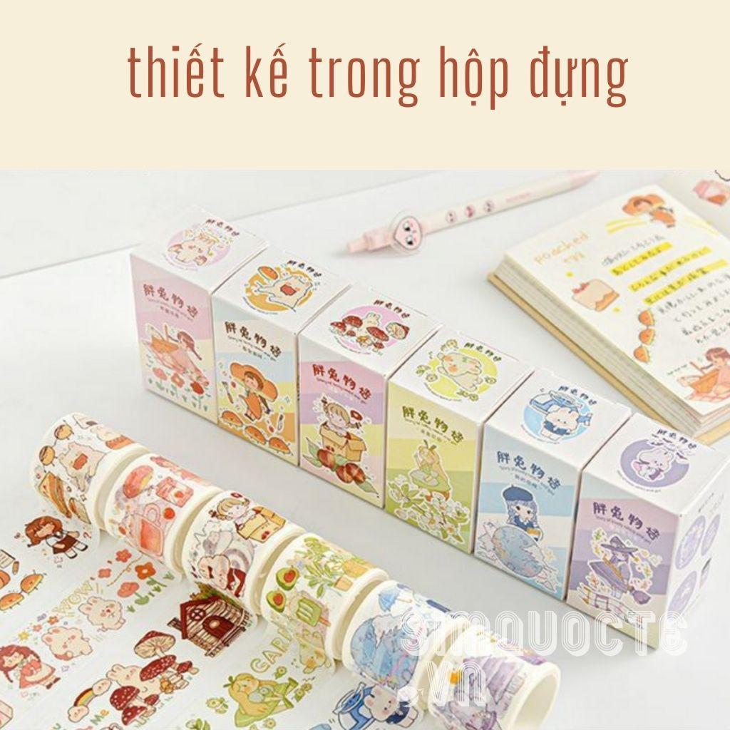 Hộp 2 cuộn sticker bé gái hoạt hình dễ thương ST119