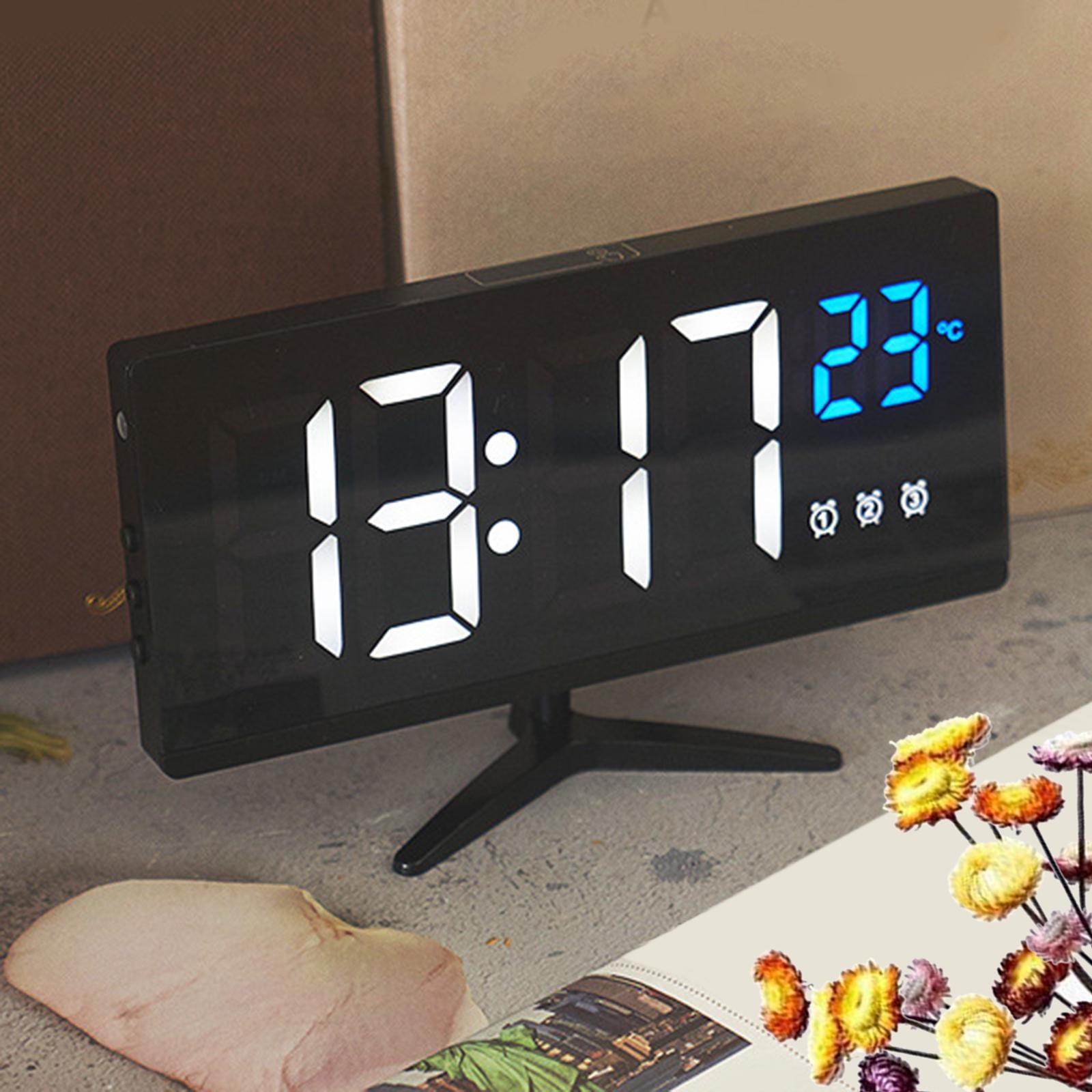 Electronic Table Digital Alarm Clock with Temperature Display Multi Function