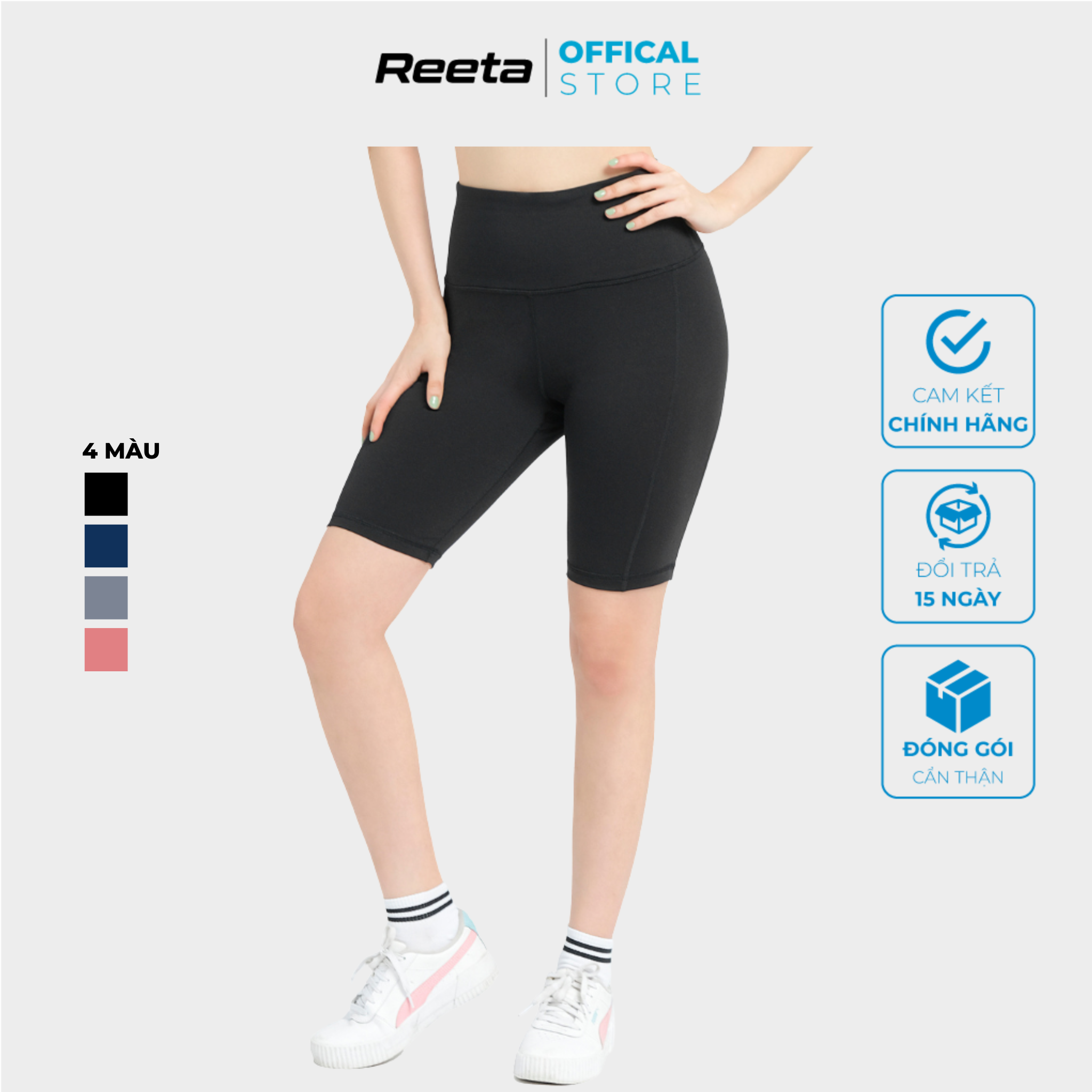 Quần legging nữ dáng lửng REETA chất vải co giãn, tôn dáng phù hợp mọi loại hình vận động - A1784