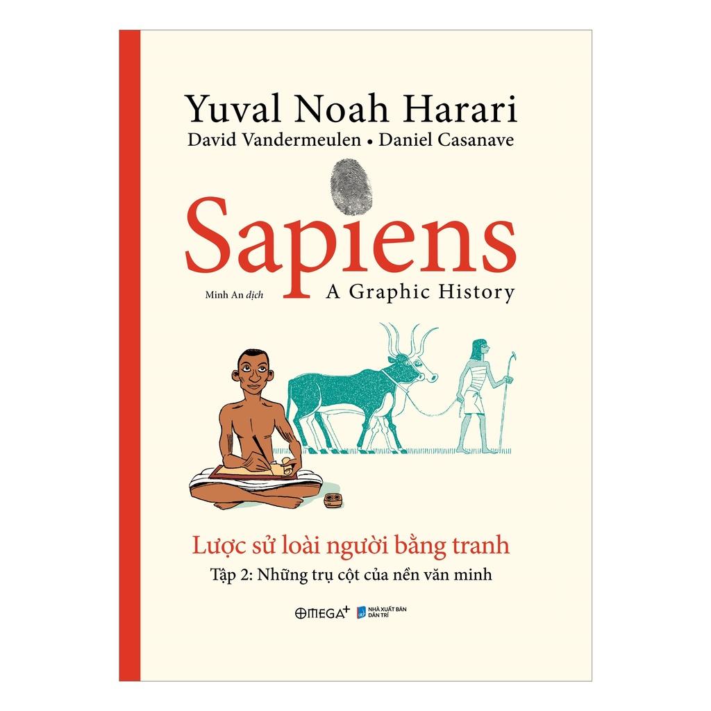 Sách Combo Sapiens: Lược Sử Loài Người Bằng Tranh (Tập 1 + Tập 2) Tặng kèm 10 Bookmark - Alphabooks - BẢN QUYỀN