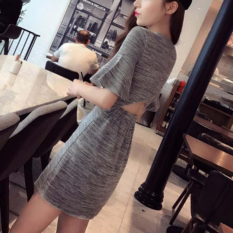 Đầm Body tay ngắn cổ tròn thiết kế thanh lịch cho phái nữ