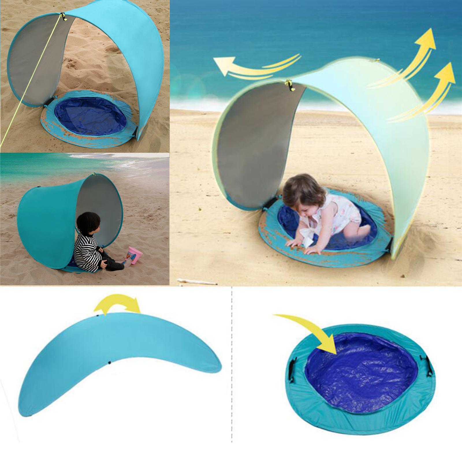 Baby Beach Tent, Automatic Popup Baby Tent with Pool for Beach, UPF 50+ Protection Summer Shade Tent , Sun Baby Beach Umbrella for Infant under Age 3