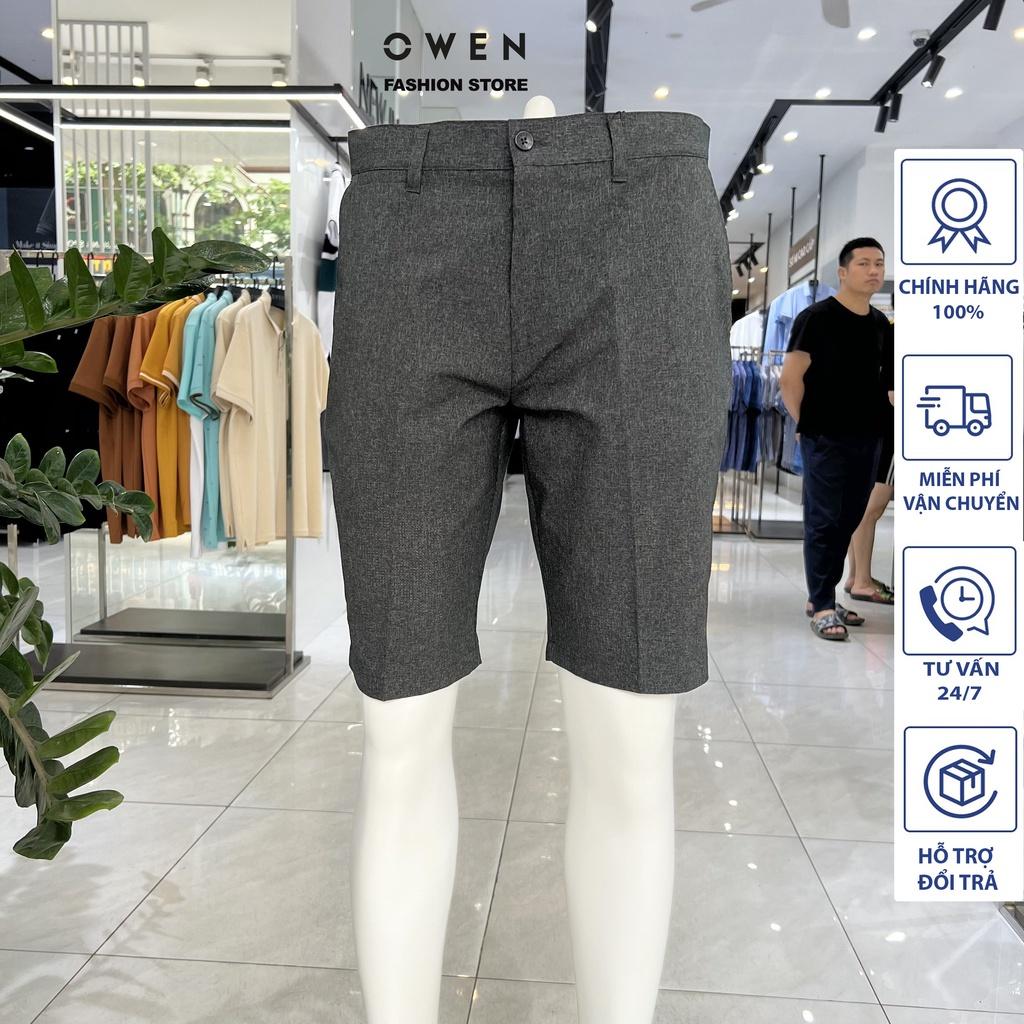 Quần short tây nam owen sợi Nano màu xám SW231423