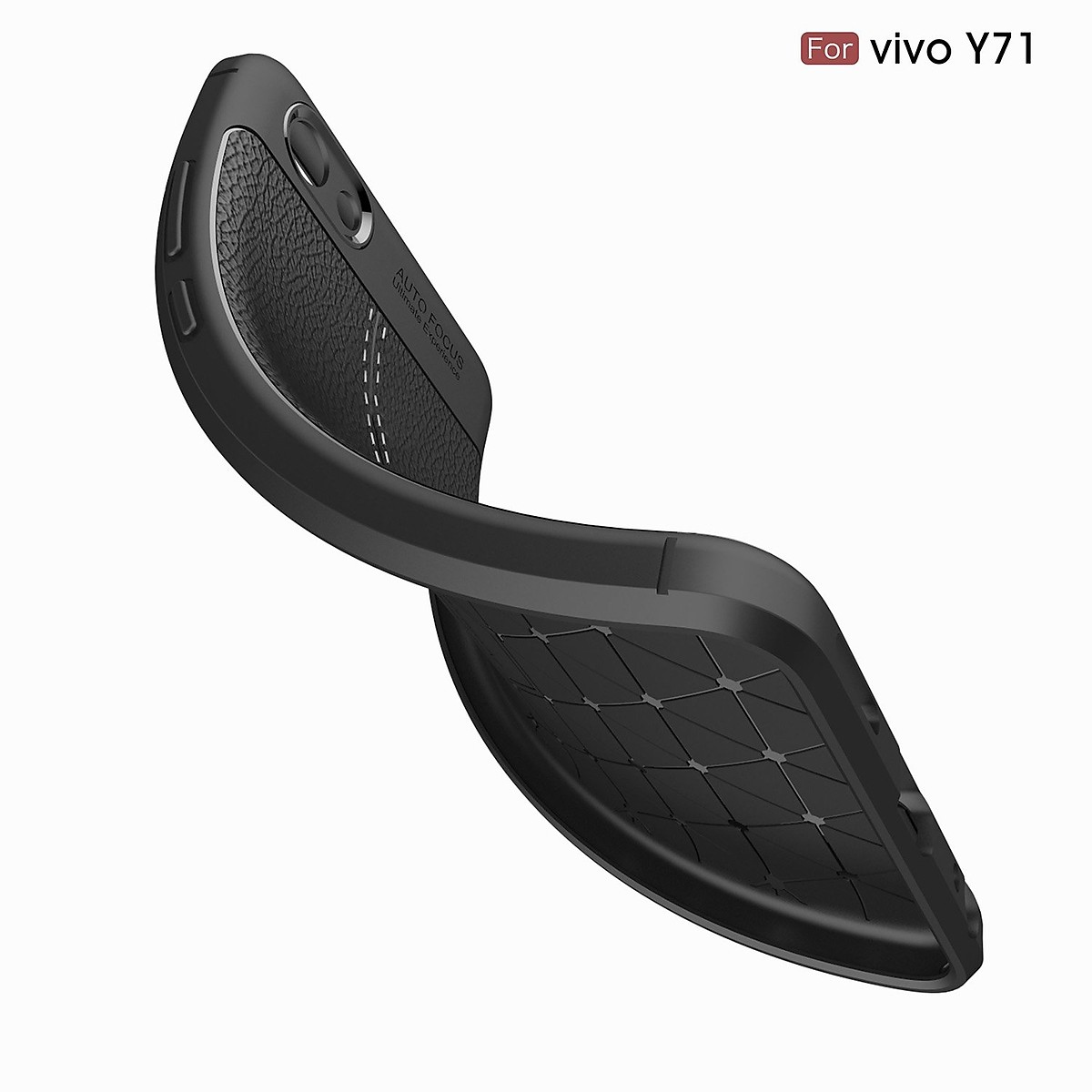 Ốp lưng silicon dẻo giả da Auto Focus cao cấp dành cho Vivo Y71 - Hàng chính hãng