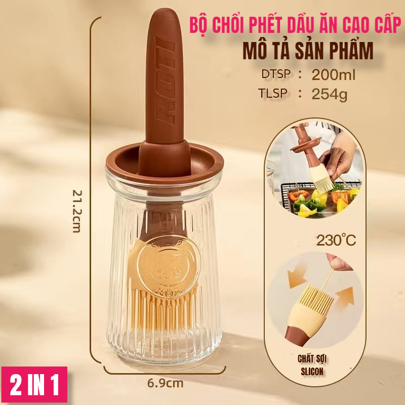 Bộ Chổi quét đồ dầu ăn, đồ nướng 2 in 1 Dành cho Nhà Hàng Nhà bếp Quán Ăn
