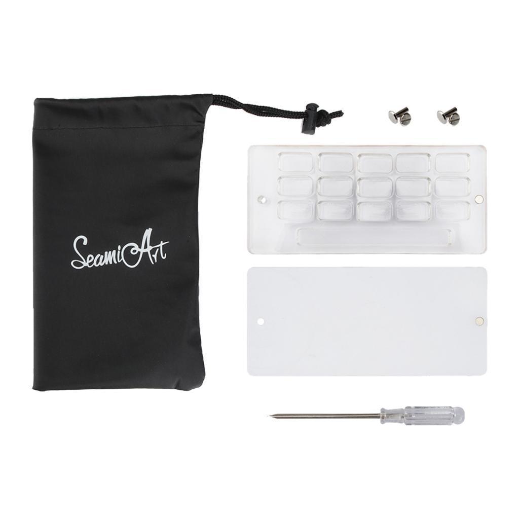 Empty Watercolor  Storage Case Organizer Transparent Lightweight Accs