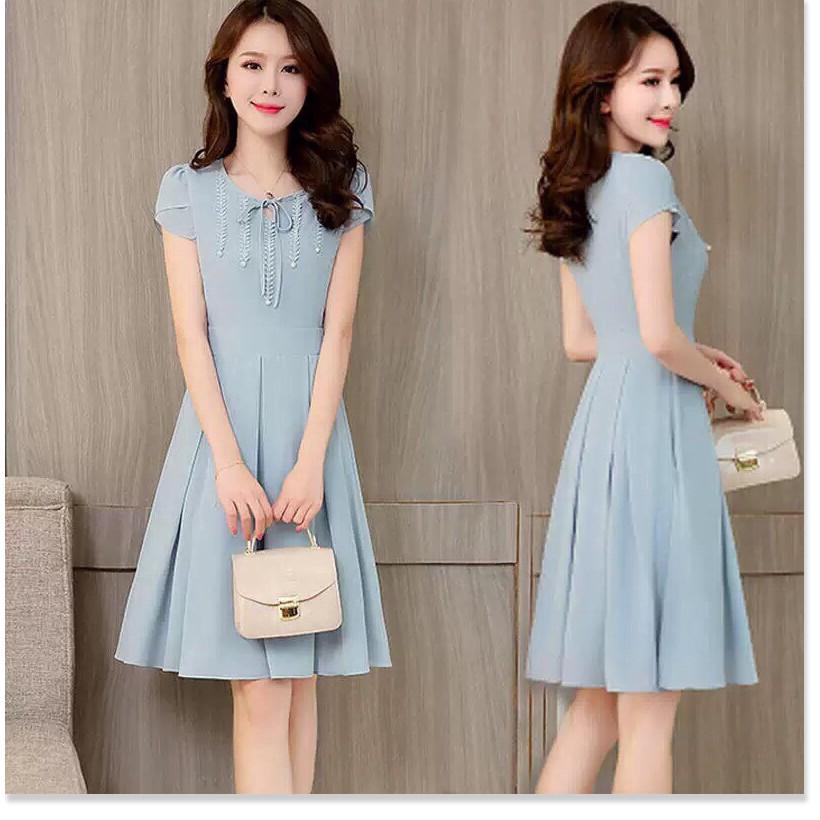 ĐẦM VOAN LỤA - KẾT NƠ CỔ