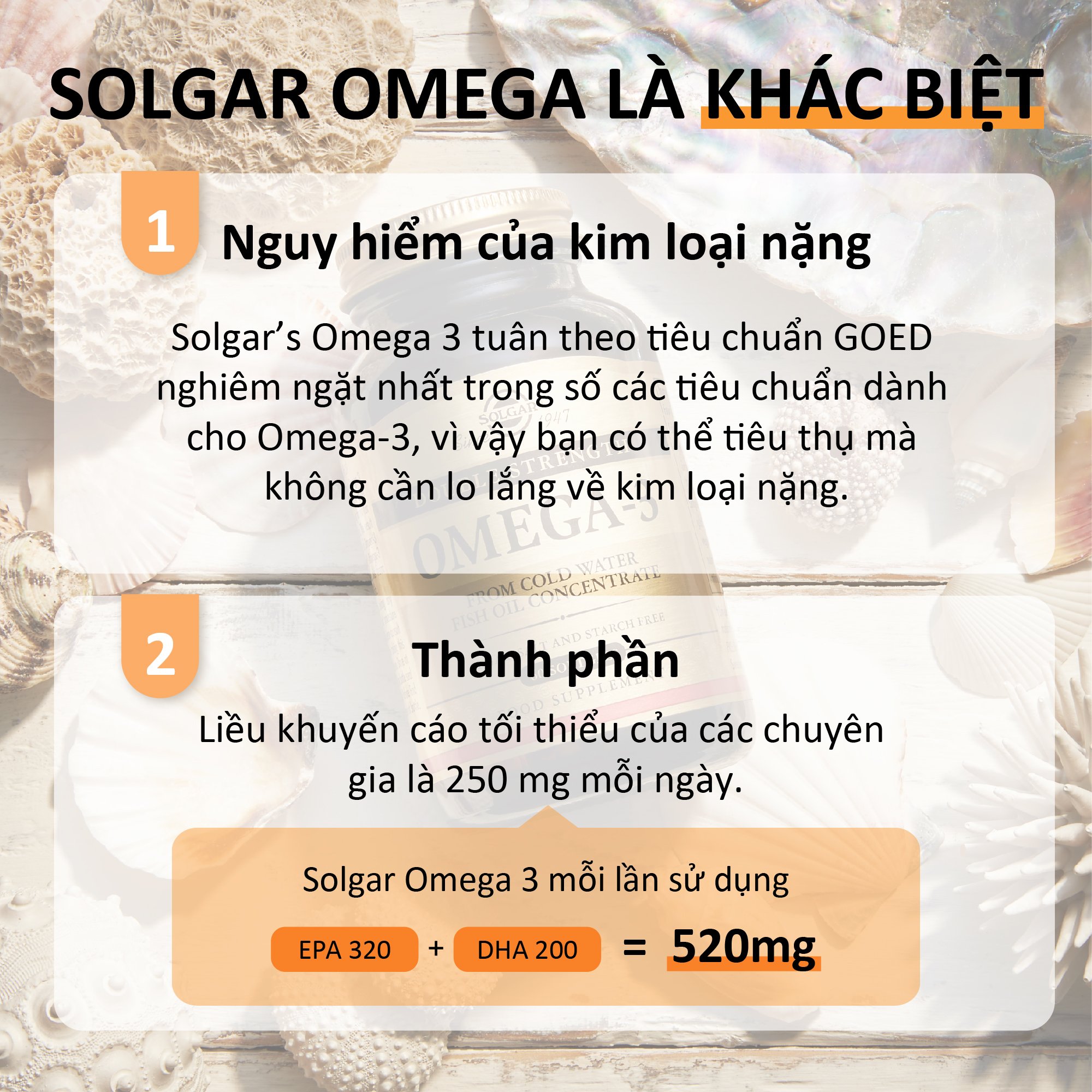 NHẬP KHẨU USA CHÍNH HÃNG - Viên uống dầu cá bổ sung omega 3, hỗ trợ giảm xơ vữa động mạch, tốt cho tim mạch, cải thiện trí nhớ Solgar Dầu cá Fish Oil Omega-3 Concentrate 120