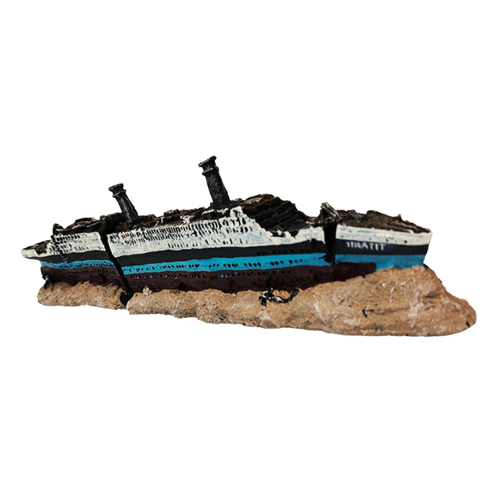 Fish Tank Titanic Shipwreck Decoration Collection Resin Fish Tank Decoration