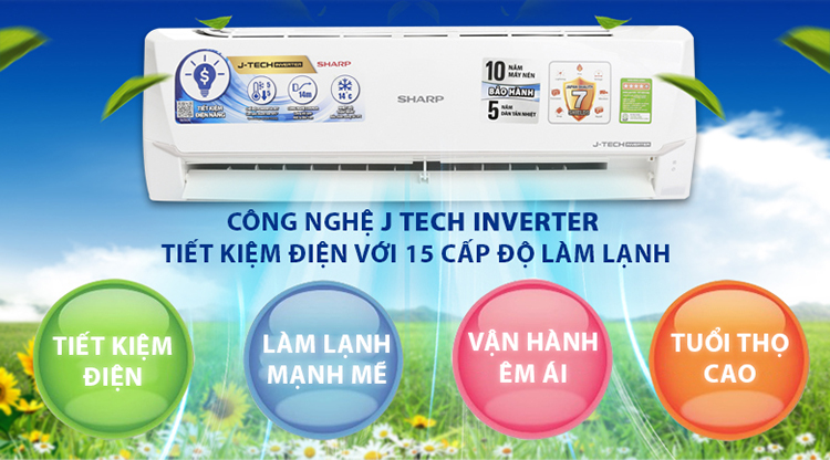 Điều Hòa Inverter Sharp AH-X18VEW (18.000Btu) - Hàng Chính Hãng