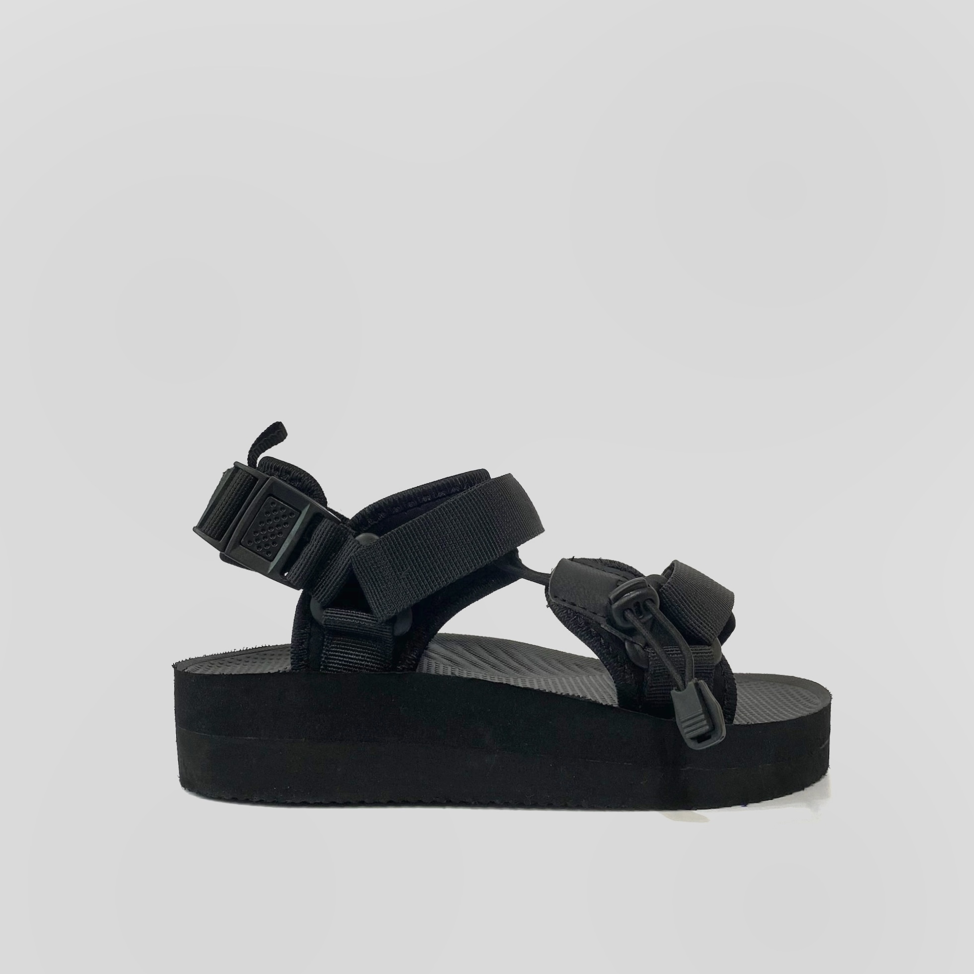 Giày Sandal Nữ The Bily 01W Quai Chéo Dây Rút - Màu Đen BL01WD