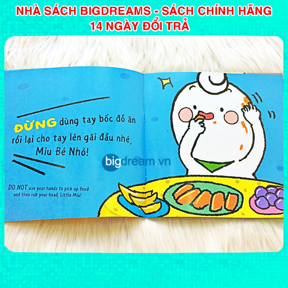 BẢN MỚI SONG NGỮ Miu Bé Nhỏ Đừng Mất Vệ Sinh Nhé! P2 Ehon Kĩ Năng Sống Cho Bé 1-6 Tuổi Miu miu tự lập hiểu chuyện