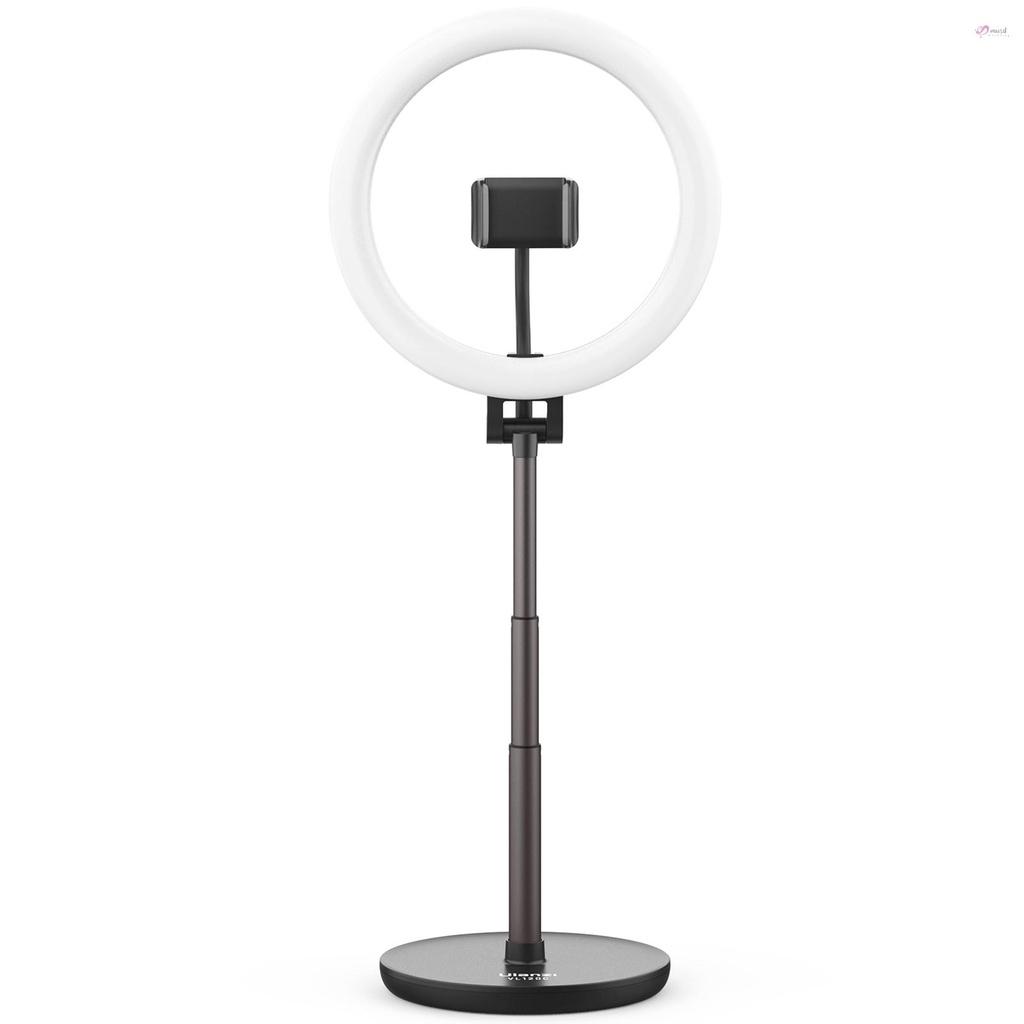Vòng đèn LED Ulanzi VL120C 3000K-6500K có thể điều chỉnh độ sáng kèm giá đỡ điện thoại hỗ trợ trang điểm quay video