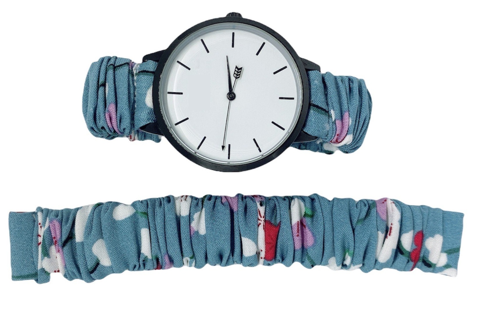 Dây đeo nữ Scrunchie vải bông dây đeo đồng hồ kim, dây đeo đồng hồ Apple watch cưc chất