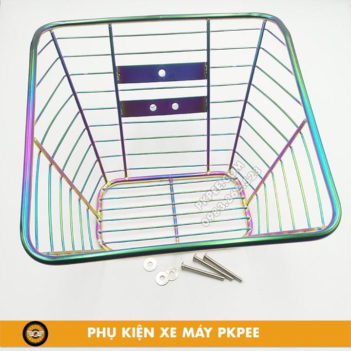 Rổ Inox Xi Màu Gắn Dream, Wave, Sirius