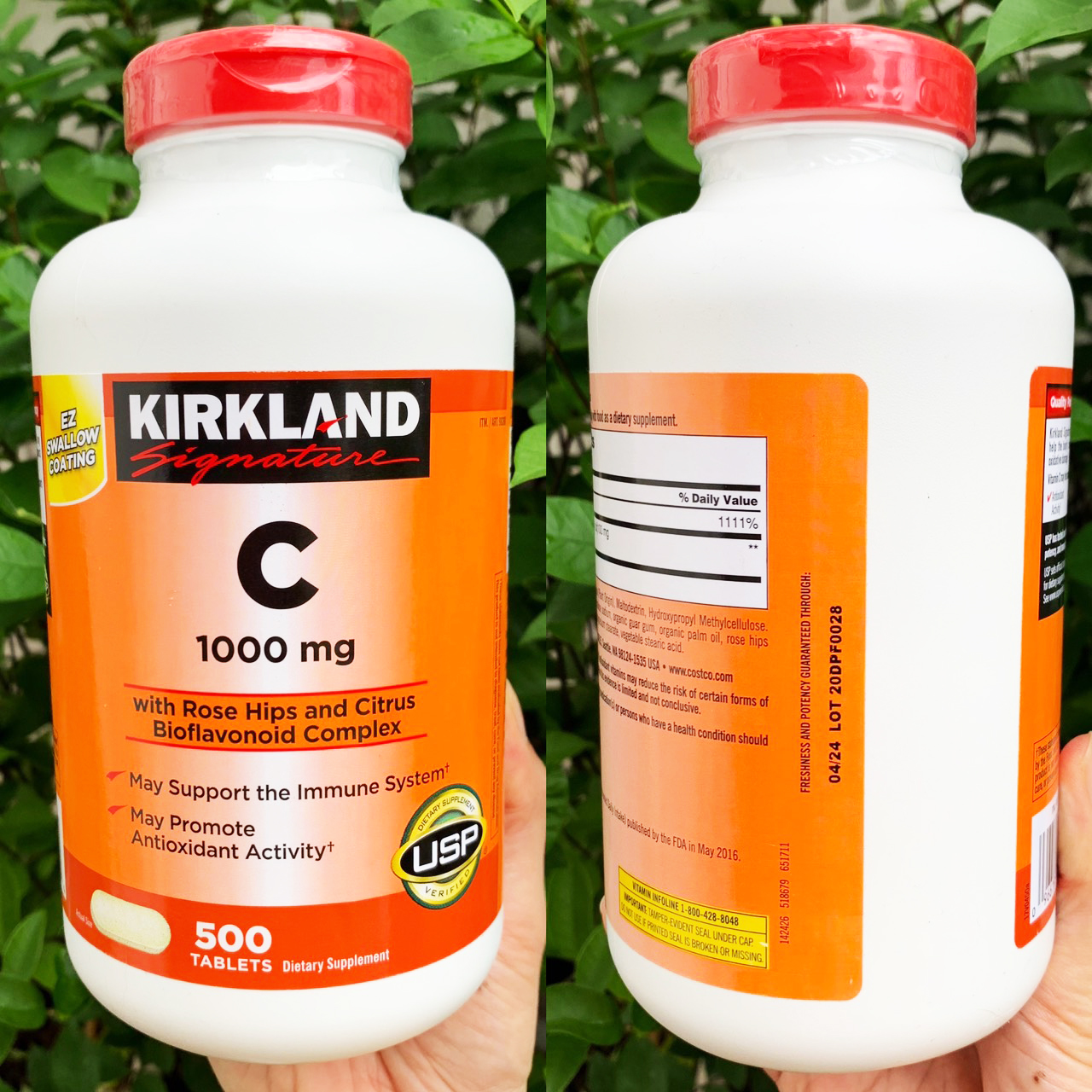 Viên Uống Bổ Sung Vitamin C Kirkland Signature Vitamin C (1000mg x 500 Viên) - giúp tăng cường hệ miễn dịch