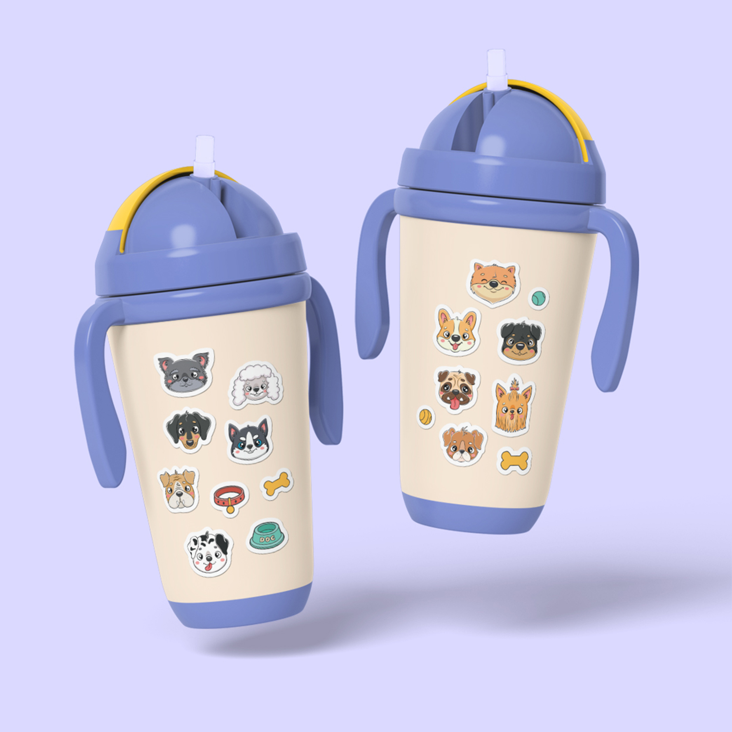 ES06 Cute Dog Enjoy sticker sheet hình dán chống thấm nước Made in Vietnam Sticker Factory