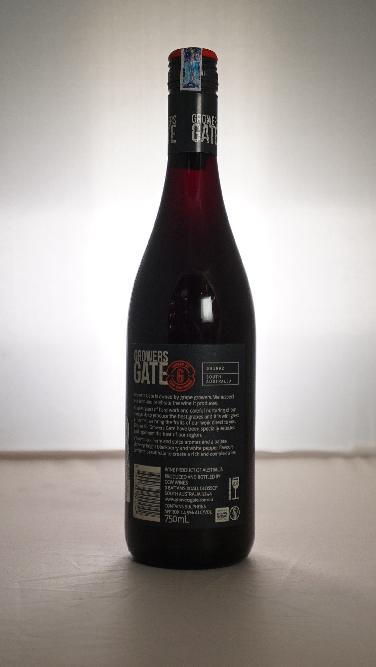 Rượu vang đỏ Growers Gate Shiraz