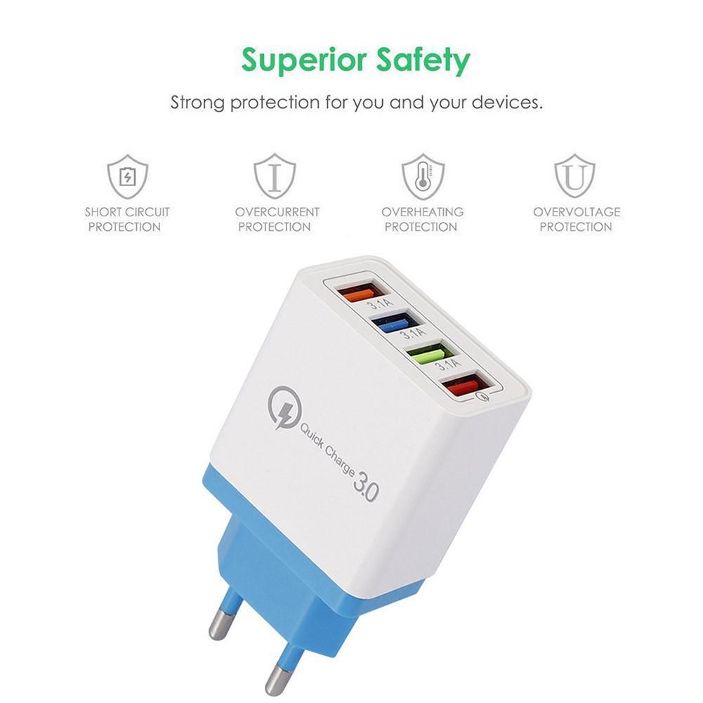 Củ Sạc Nhanh Qc3.0 4 Cổng Usb