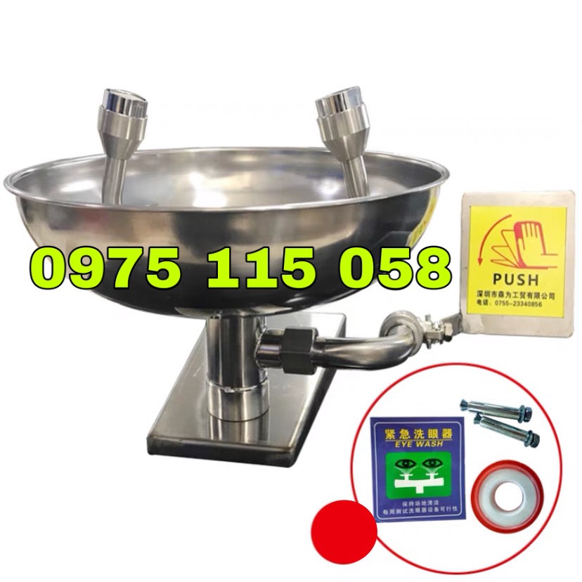BỒN RỬA MẮT KHẨN CẤP GẮN TƯỜNG INOX 304