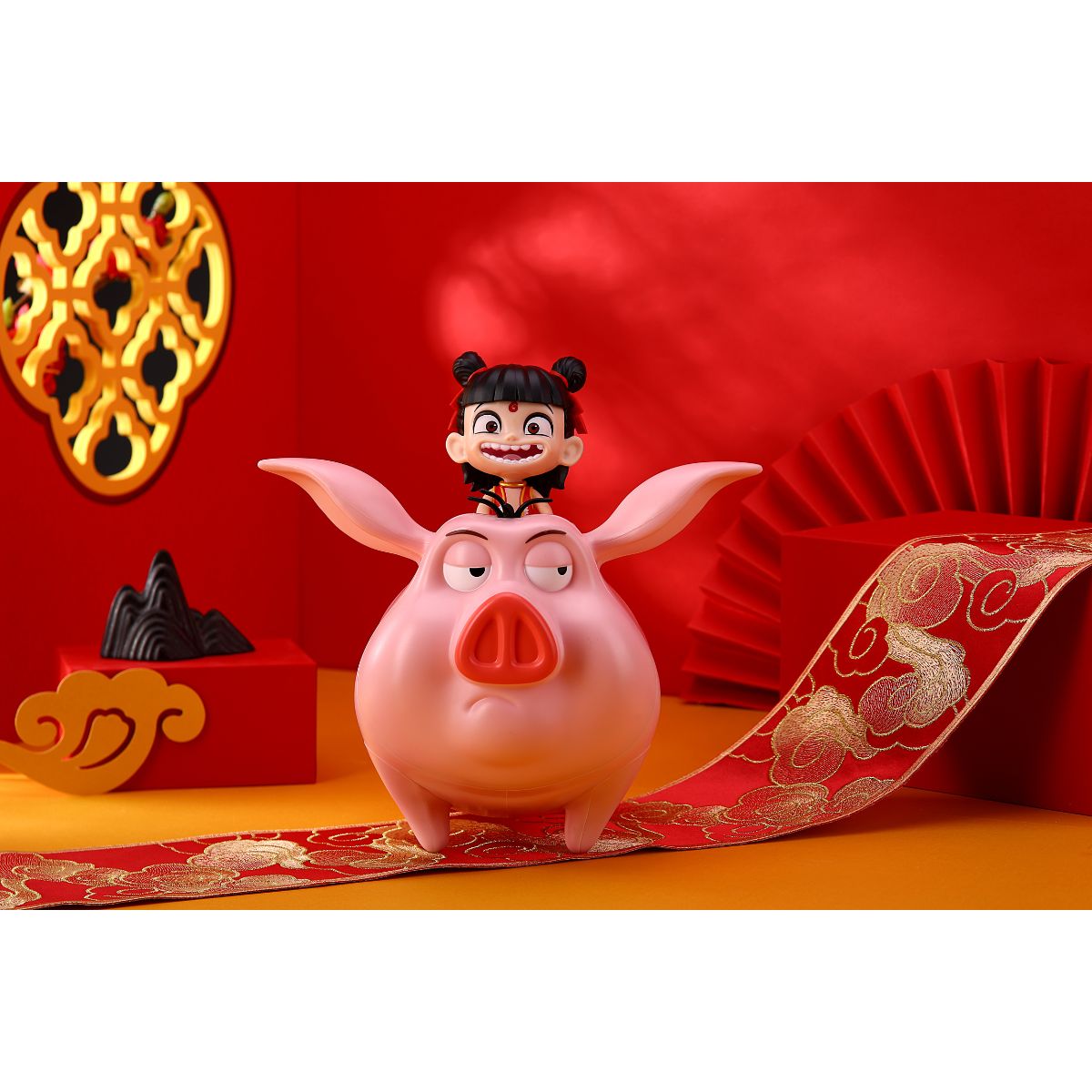 Đồ Chơi Hộp Quà Tặng Mô Hình Nhân Vật Na Tra Cưỡi Heo NA TRA NZCM01
