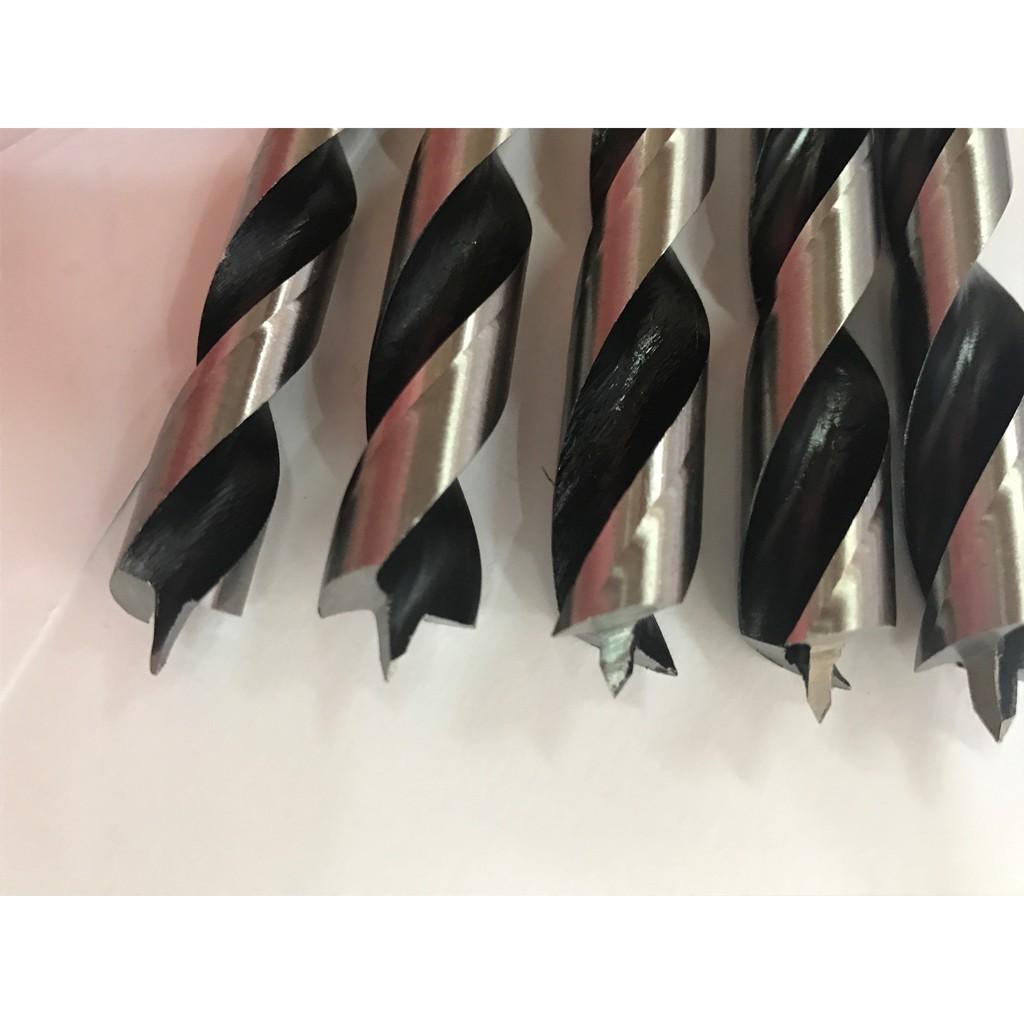 1 Bộ 8 mũi khoan GỖ đầu định tâm Ø3-Ø10mm chuôi trụ SENKA