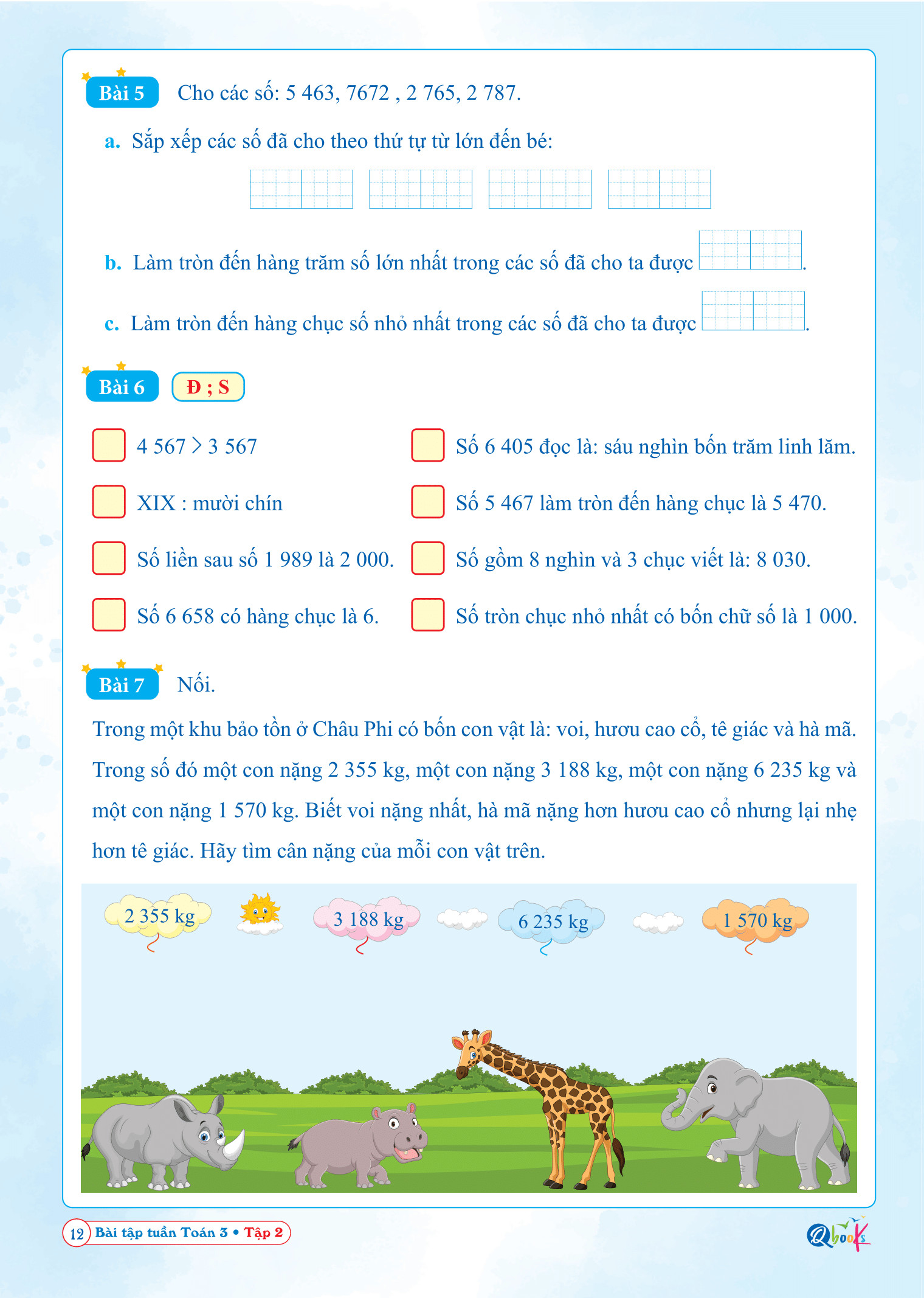 Bài Tập Tuần Toán Lớp 3 - Kết Nối Tri Thức - Học kì 2