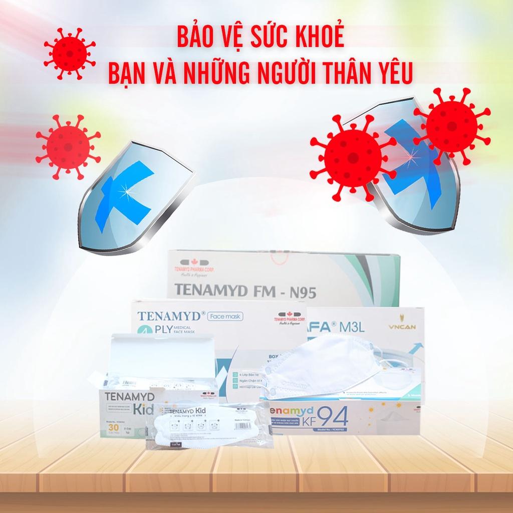 [COMBO 5 HỘP] Khẩu Trang Y Tế TENAMYD M4L Face Mask 4 Lớp Ngăn Ngừa Khói Bụi, Ô Nhiễm - Tenamyd Pharma Cor