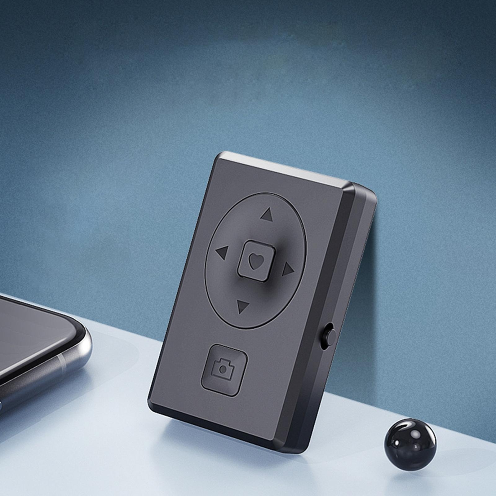 Wireless Bluetooth Camera Shutter Remote Control for Smartphones Black